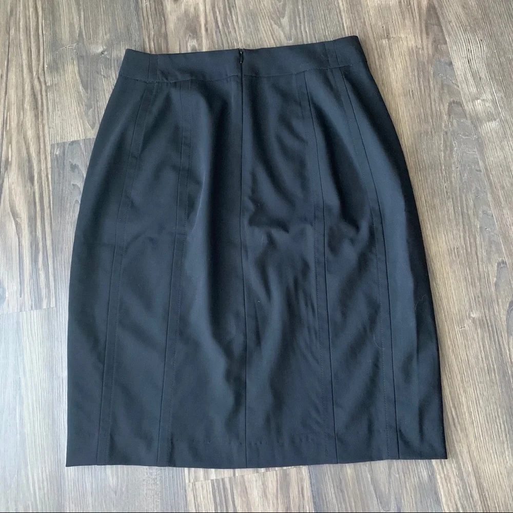 Akris Punto Wool Black Pencil Skirt - Picture 2 of 8